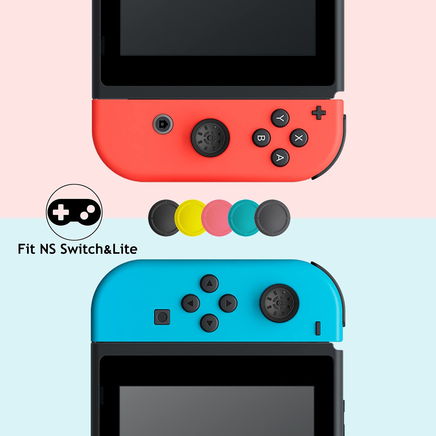 Buy Ferkurn Switch Joycon Thumb Grip Joystick Replacement Cap, Switch