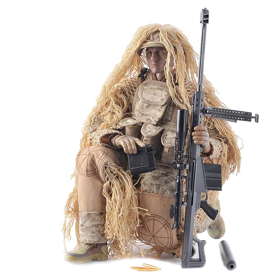 Simulated Military 1:6 Scale Sniper Action Character 12 inch