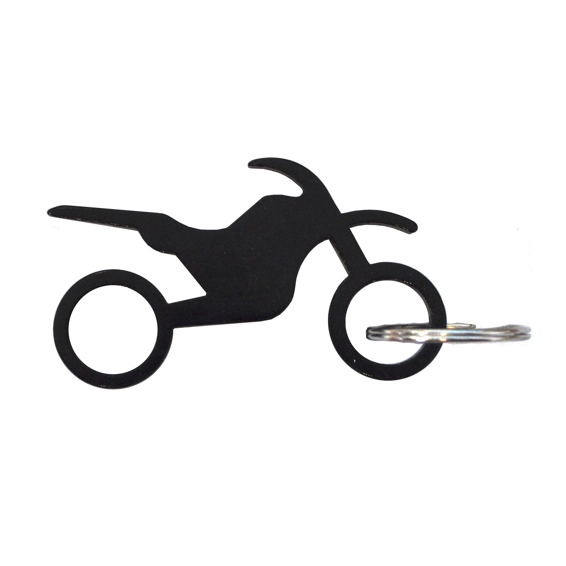 Komonee Motorbike Black Metal Key Chain Trial Biker Key Ring Dirt Bike Motocross Keychain Keyring