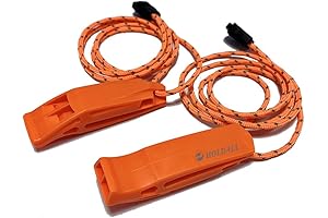 2-Pack Kayak Whistles with Lanyards