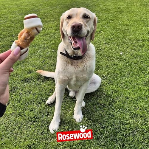 Rosewood Trio Bones Huhn Large – Feste Kauknochen mit Huhn, Kausnack aus Rinderhaut für große Hunde, unterstützt die Zahnpflege… – Ansicht 5