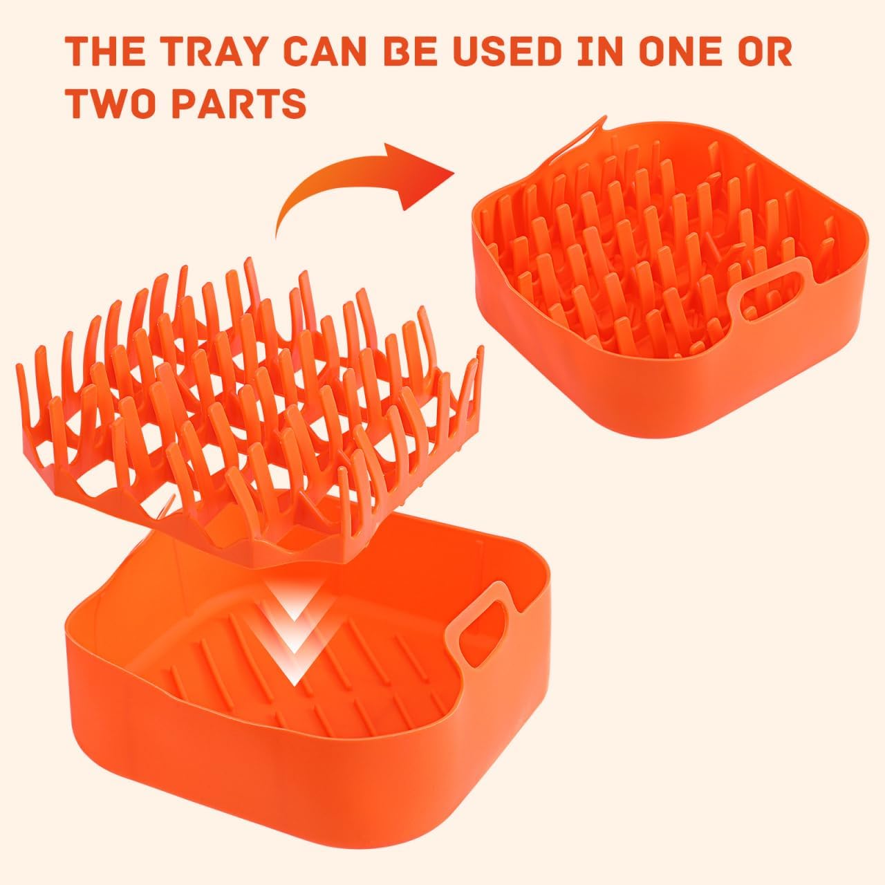 1 Set Silicone Bacon Tray Accessory Tray Microwave Bacon Pan Liners for Baking Bacon Wave Bacon Microwave Tray Bacon Rack -Wave Oven Silica Gel Bakeware Orange