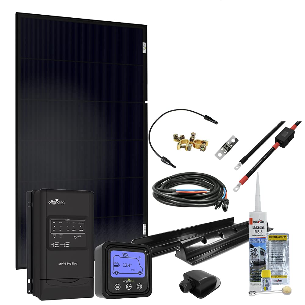 Offgridtec® MobileBlack M 100W Wohnmobil Solaranlage 30A MPPT OLP Solarmodul