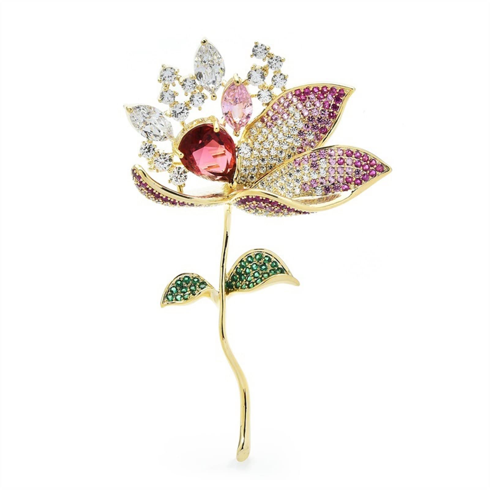 broche, Accesorios de moda for mujer, broche elegante flores lujo, en forma flor, banquete fiesta