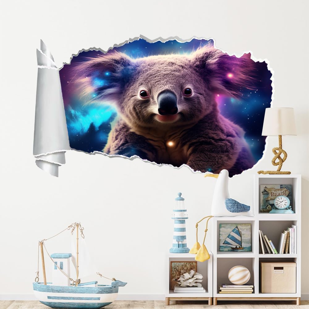 Decorazione Da Parete 3D, Animali Koala Tattoo Smashed Decalcomanie Per Poster Rimovibili, Universo Decalcomanie In Decorazioni Per La Casa Camera Decor