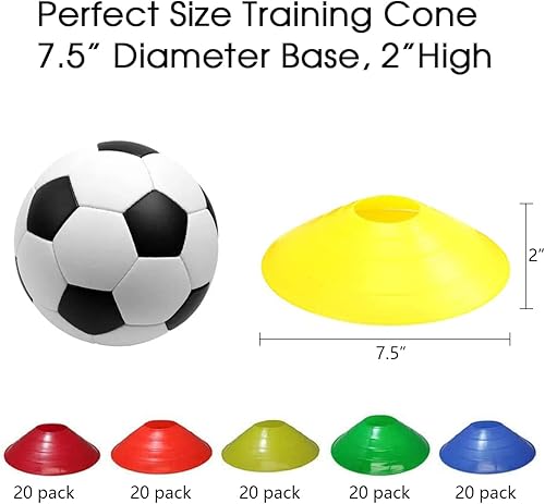 Miniatura 2 de Conos de disco, paquete de 100 conos redondos, equipo deportivo para entrenamiento de fitness, entrenamiento de agilidad, cono deportivo, mini conos