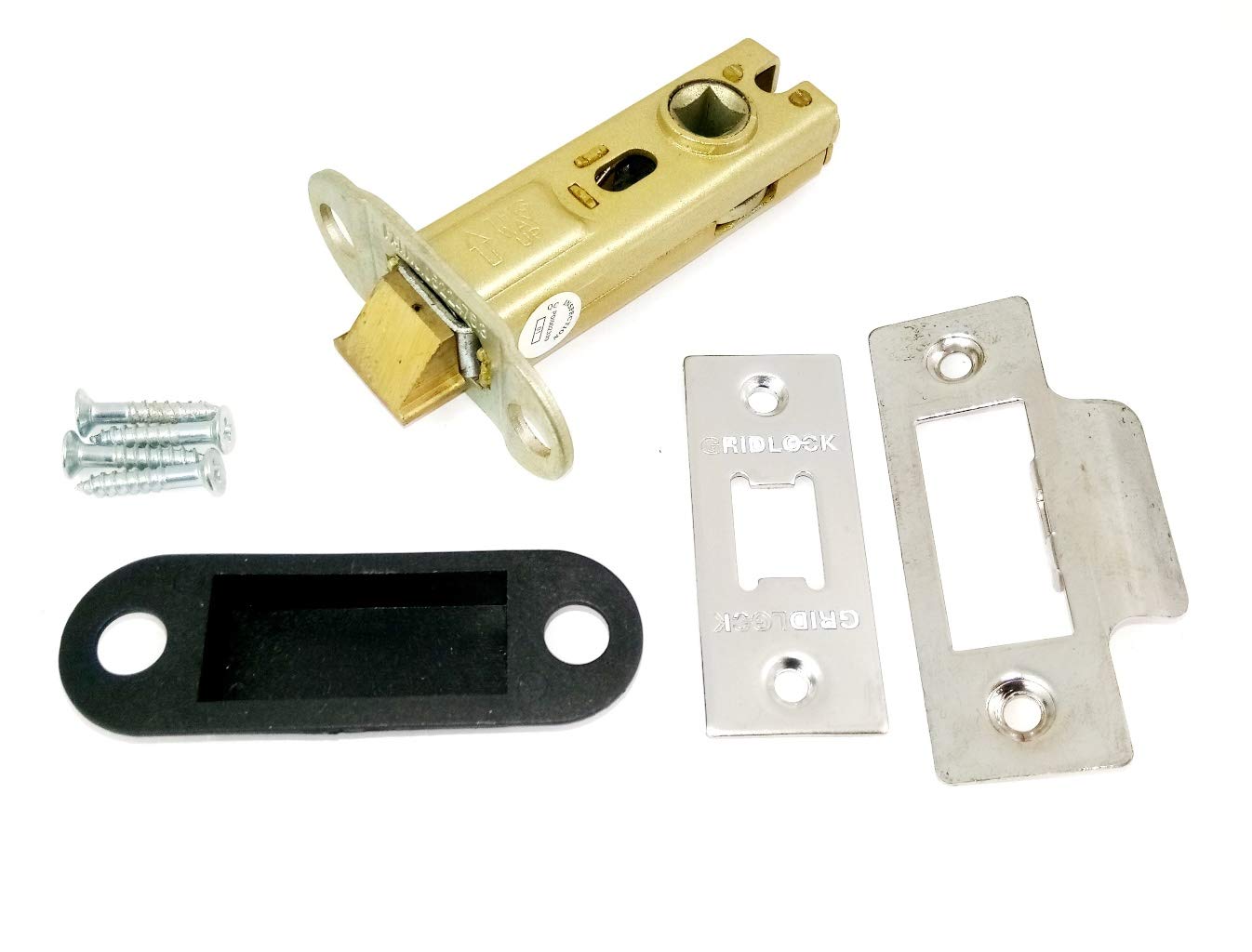 Gridlock Heavy Duty Tubular Mortice Latch Overall 76Mm Backset 57Mm Polish Stainless Steel For Doors