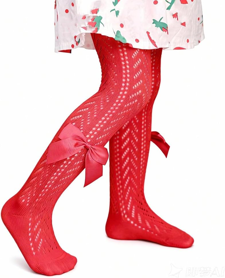 Baby Girl Tights Cute Bow Knit Leggings Toddler Stockings Cotton Pantyhose Infant Hollow Out Newborn Pants