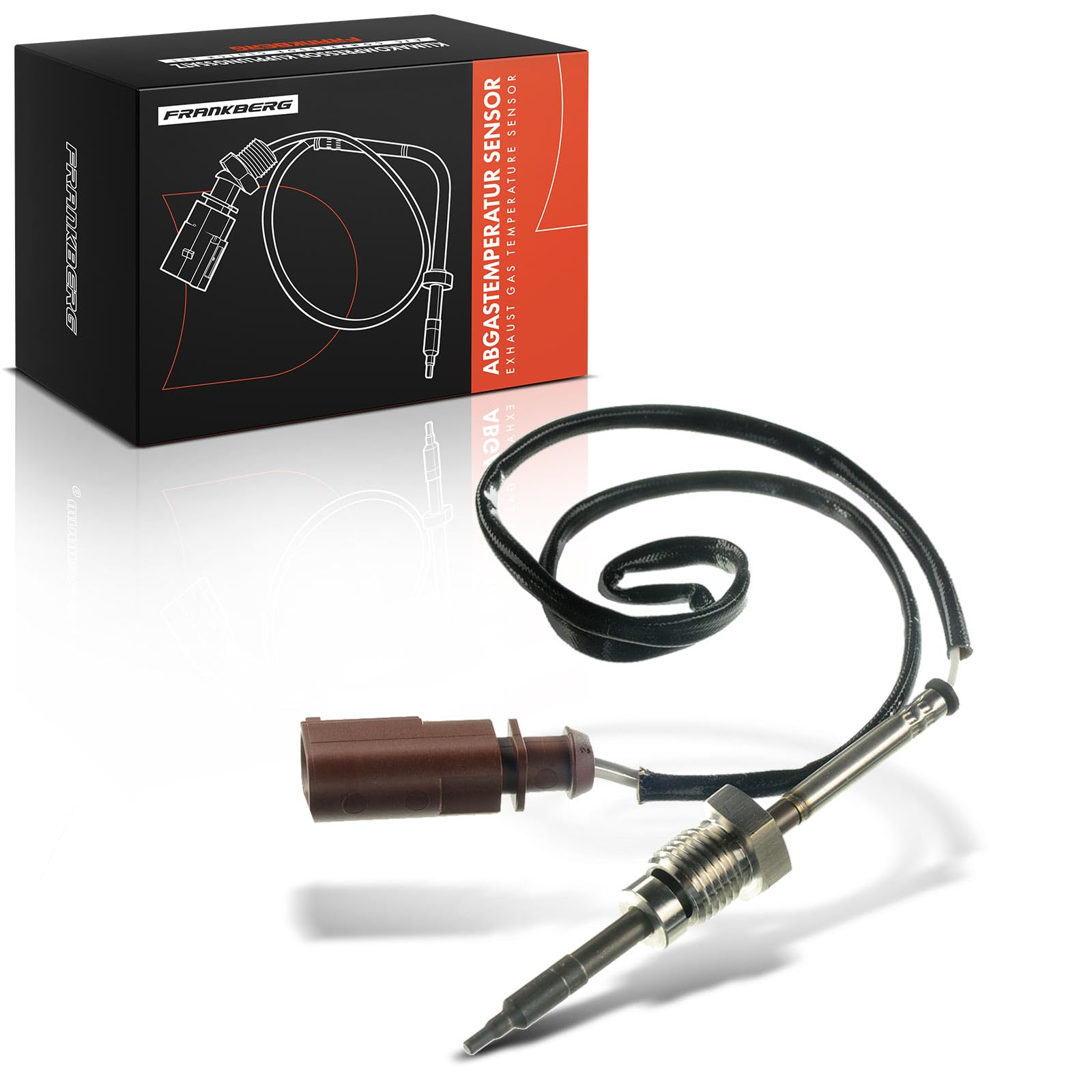 Frankberg Capteur de température des gaz d'échappement diesel 70906088AD | Compatible avec: ,T.r.a.n.s.p.o.r.t.e.r V Fourgon 7EA 7EH 7HA 7HH , 7HF 7HM