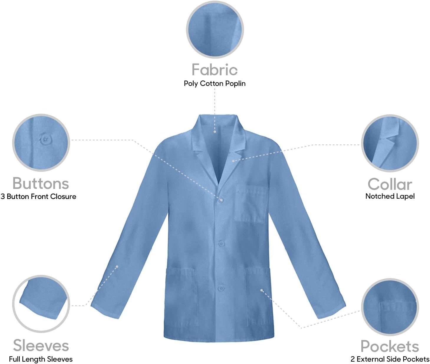 white lab coat mens | Polycotton Professional Lab coats for mens
