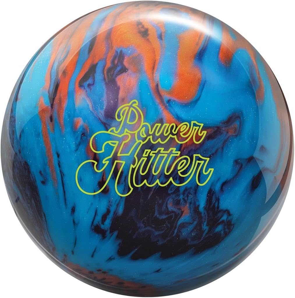 Radical PRE-DRILLED Power Hitter Bowling Ball - Black/Caramel/Blue (This Item Includes a Free Bowlerstore Rubber Shammy- Colors Will Vary for The Shammy)