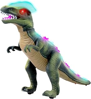 RC Dinosaur Dino Control Jurassic Rex Predator with Lights and Sounds - 2 Colors (Green)