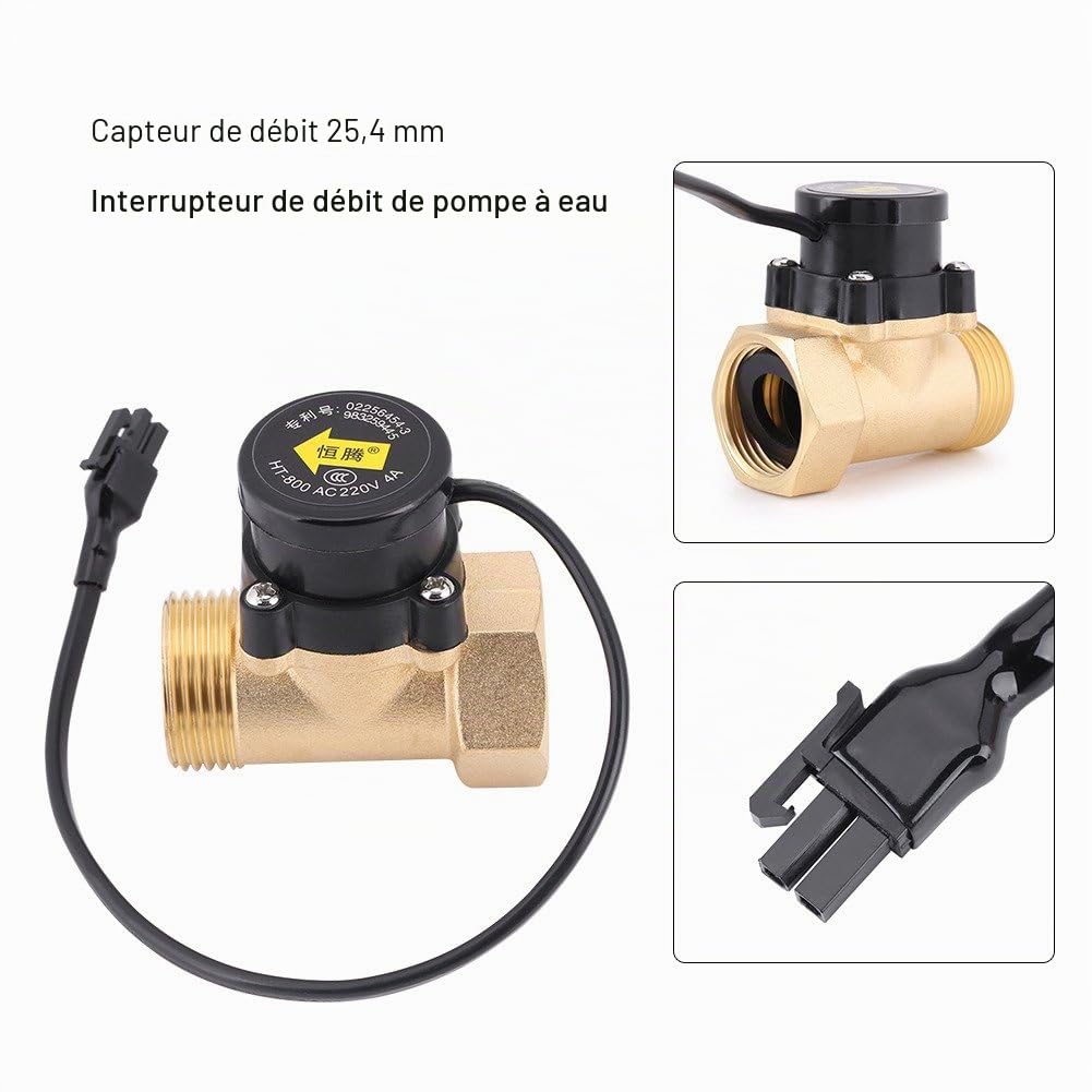Commutateur de débit d'eau 220V HT-800 G1 Capteur de débit de pompe à eau à filetage 200W Commutateur de commande automatique