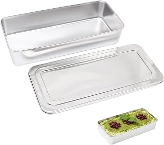 box mold with lid, 33 x 15 x 6.5 cm stainless steel bread pan, bread mold cake, bread mold king cake for bread, cake, rust-free, acid resistant