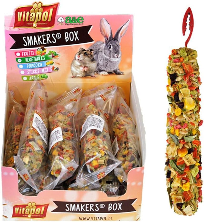 12 Count A&E Cage Company Smakers Vegetable Sticks for Small Animals