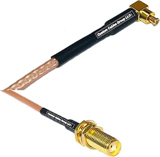 0.5 feet RG316 MC Card Male Angle to SMA Female Long RF Pigtail Coaxial Cable