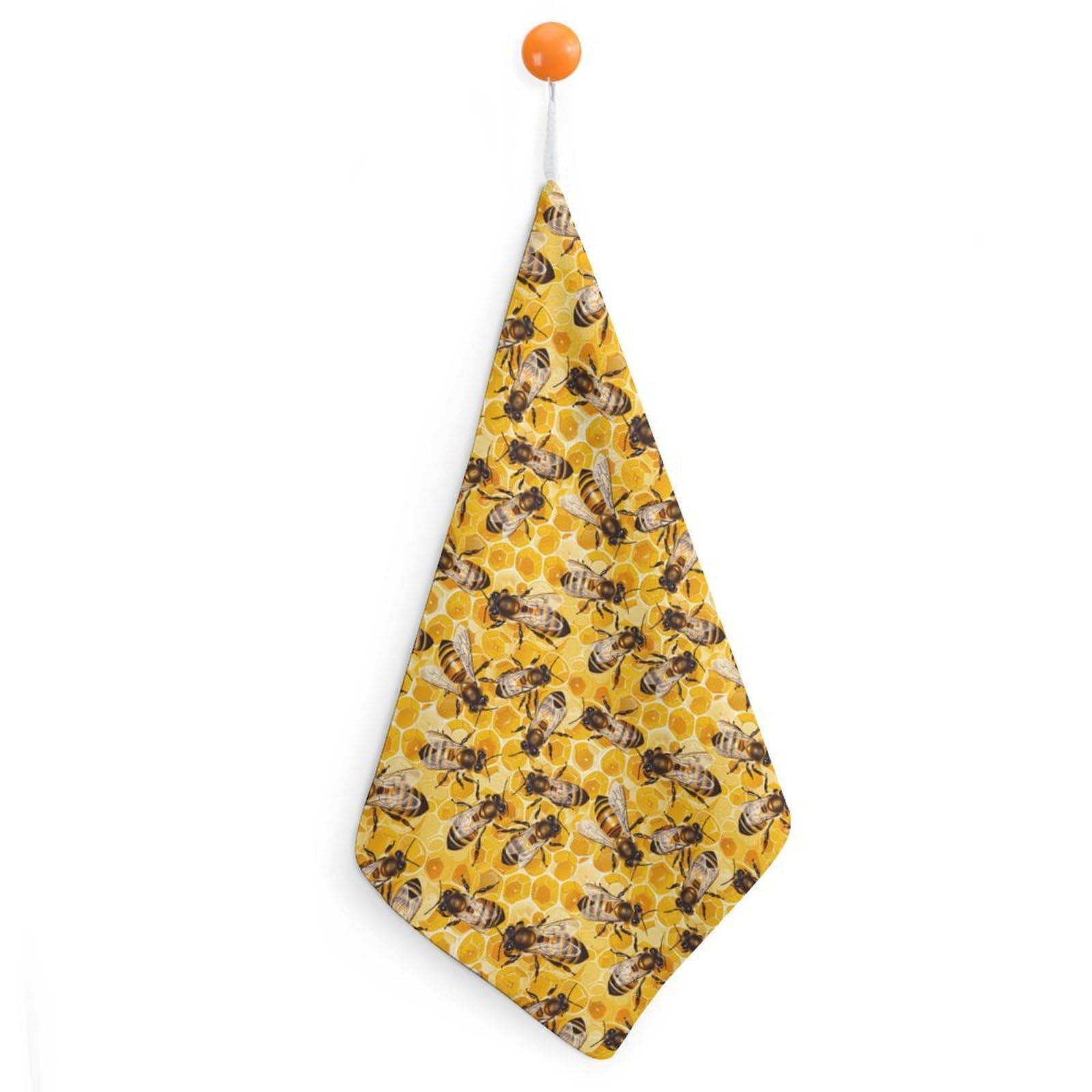 CGSBNGHA Ho-neys-Bees Hive Hand Towel Hanging Face Towels Cleaning Cloths Handkerchief for Bathroom Kitchen