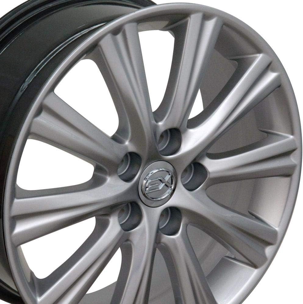 OE Wheels LX43 17 Inch Rims Fit ES350 Style 5x114.3 17x7 Gloss Hyper Silver - Hollander 74191 (Set of 4)