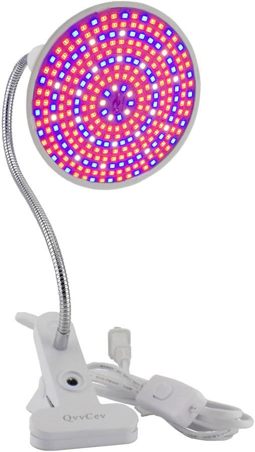 Full Spectrum 290 LED Grow Light Bulb Desk Clip Holder Set, Growing Lamp for Indoor Plants Bloom, Plant Light Bulb Lighting for Indoor Garden Greenhouse Hydroponic (E27 290 LEDs)