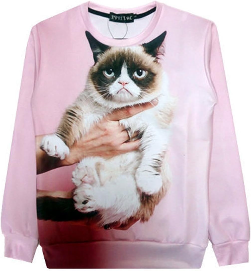 Unisex Sweater Grumpy Cat Sweatshirt Hoodies 3D T Shirts (M)