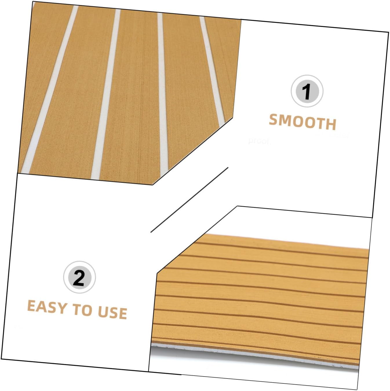 1Roll Eva Non Slip Boat Flooring Mat Self Adhesive Decorative Decking Sheet for Easy Installation Yachts Pontoons and Boats