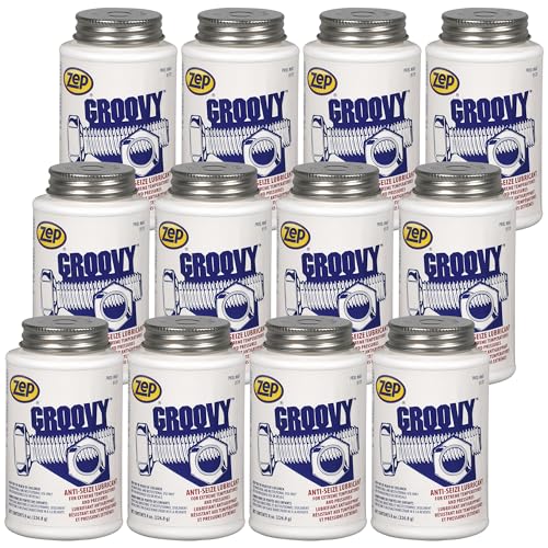 Zep Groovy Anti-Seize Lubricant - 8 oz (Case of 12) 68701 - Prevents Seizing Caused by Gallonling, Gallonvanic Action, Fretting, Fusion, Pitting, Thread Distortion, Breakage, Rust, and Corrosion
