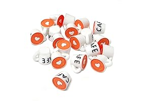 Honbay 20PCS Mini Coffee Cup Resin Charms for Enchanting Crafts