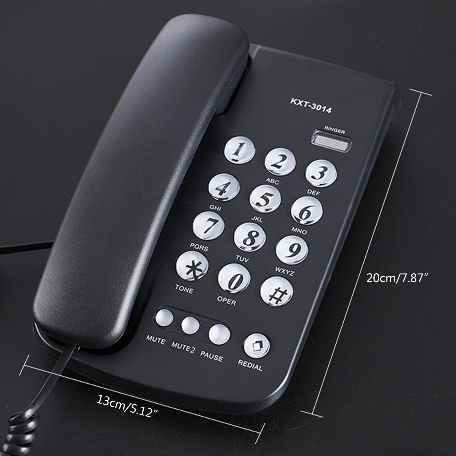 Telefono con filo Desktop House Phone Emegency Telefono Anziani Big Button Telefono integrato per Home Office Telefono con filo Pulsanti grandi Telefono da ufficio Telefono di casa Telefono di