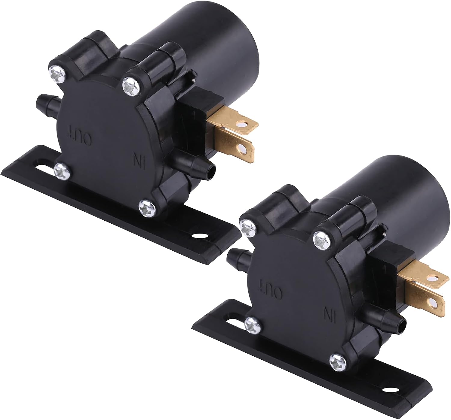 2PCS 12V Wiper Jet Electric Pump Universal Windshield Washer Motor High Flow Turbo Jet for Car Van Bus Truck