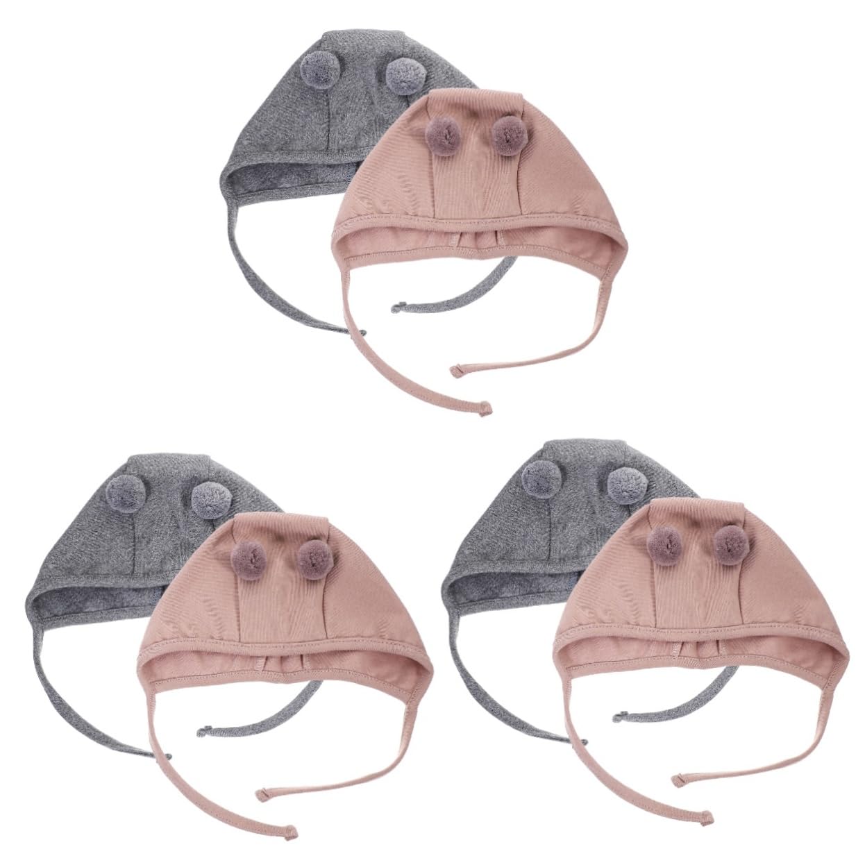 10 Stück Baby-Mütze, Babywolle, dünner Abschnitt, Baumwollkappe/78 (wie abgebildet, 3 Stück, 16,5 x 13,5 cm x 3 Stück)