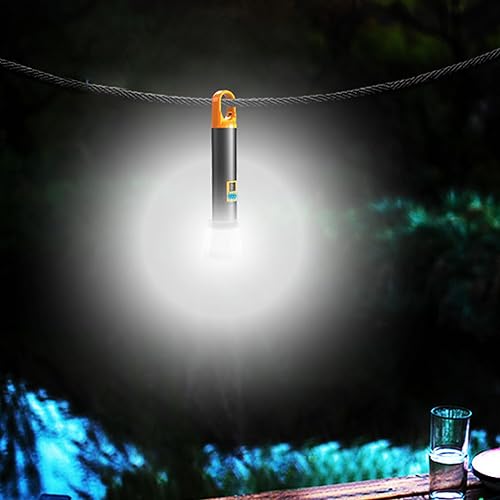 Miniatura 2 de Linterna S18 con zoom de 3 modos, linternas LED superbrillantes colgantes recargables para banco de energía, impermeable, potentes linternas