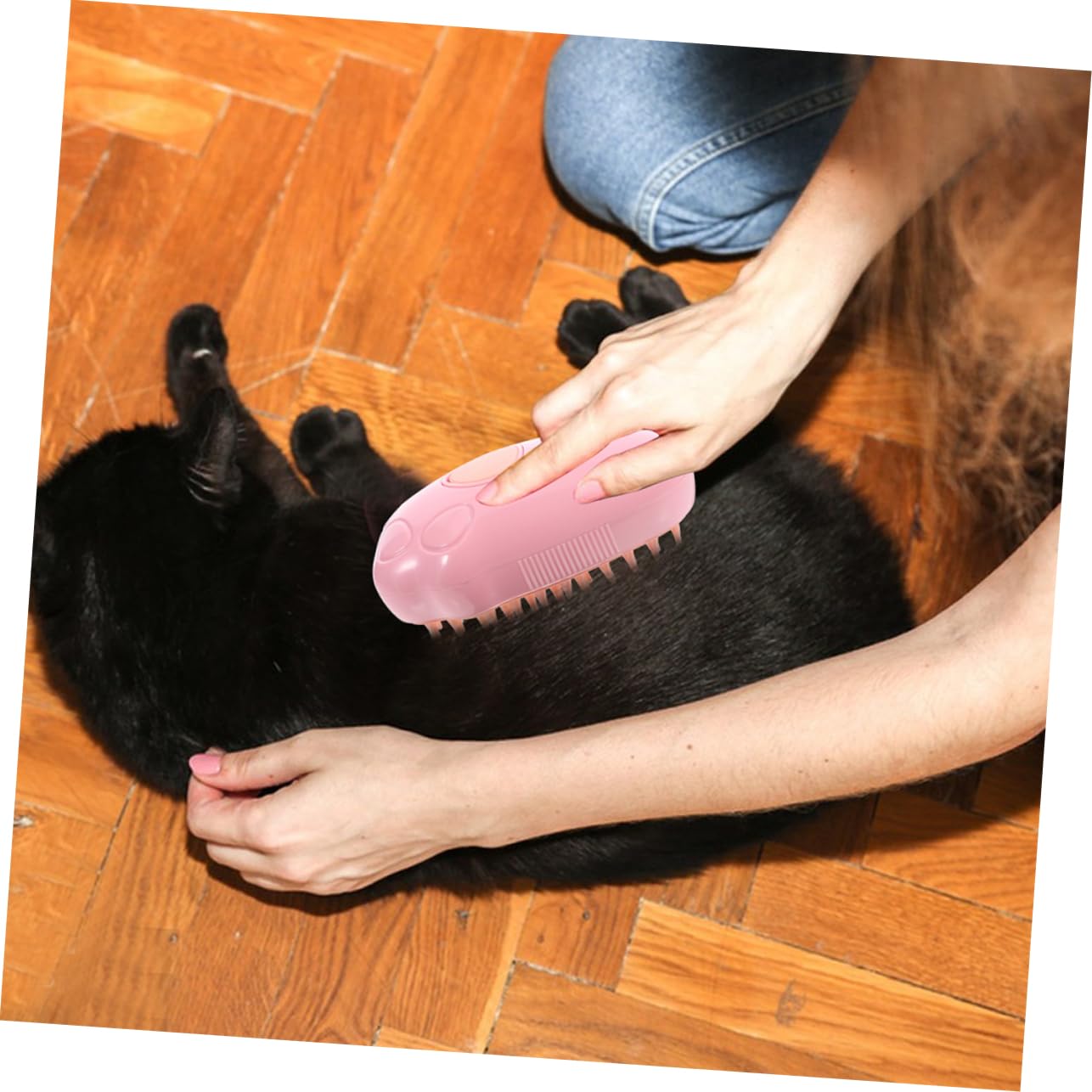 Toddmomy 2pcs Self Cleaning Cat Steam Brush Multi Use Pet Bath Brush for Dogs and Cats Gentle Massage Safe Materials for Furry Friends Relaxing Grooming Tool