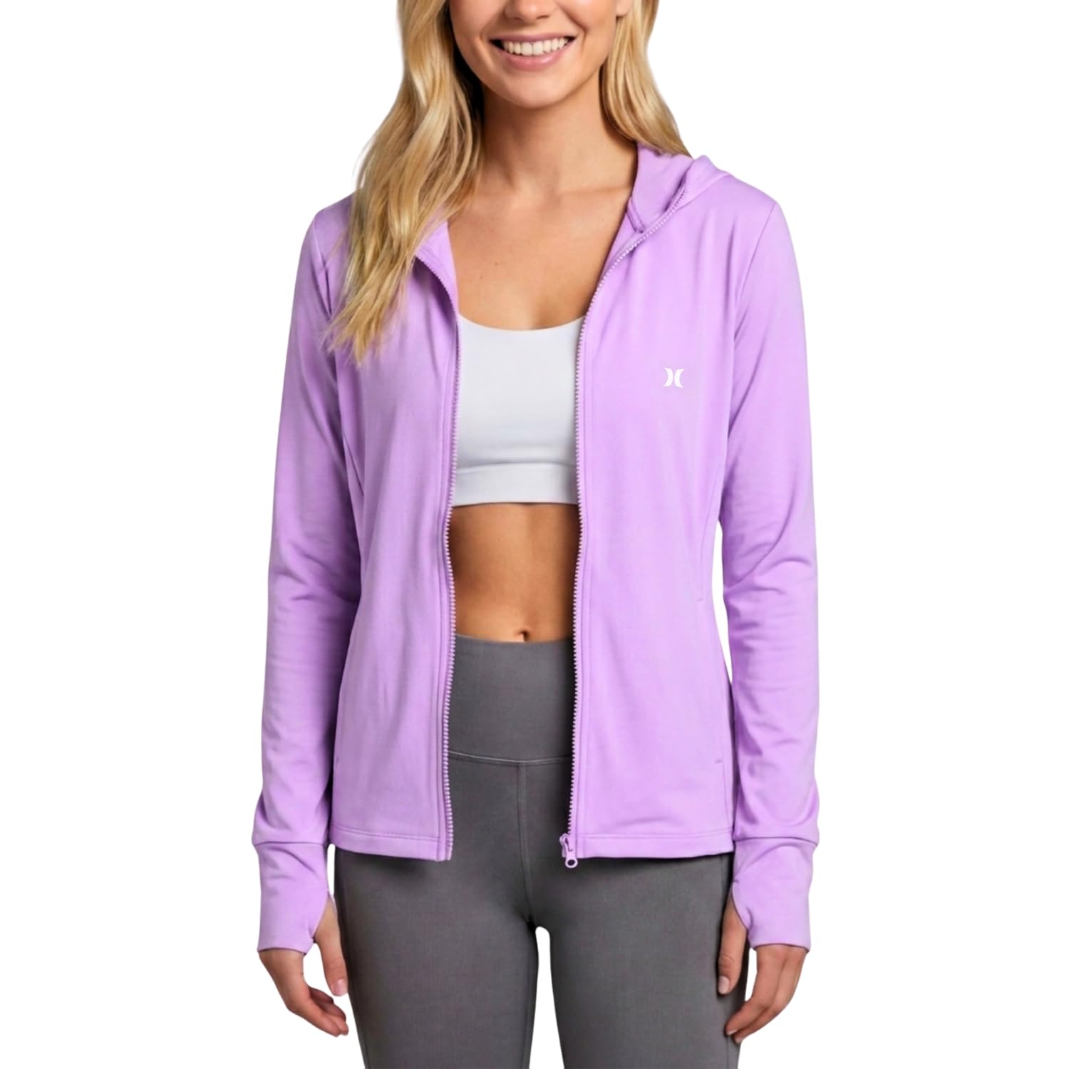 hurley sun protection lightweight jacket women - sun hoodie spf 50+ uv shirt quick dry long sleeve sun shirt outdoor