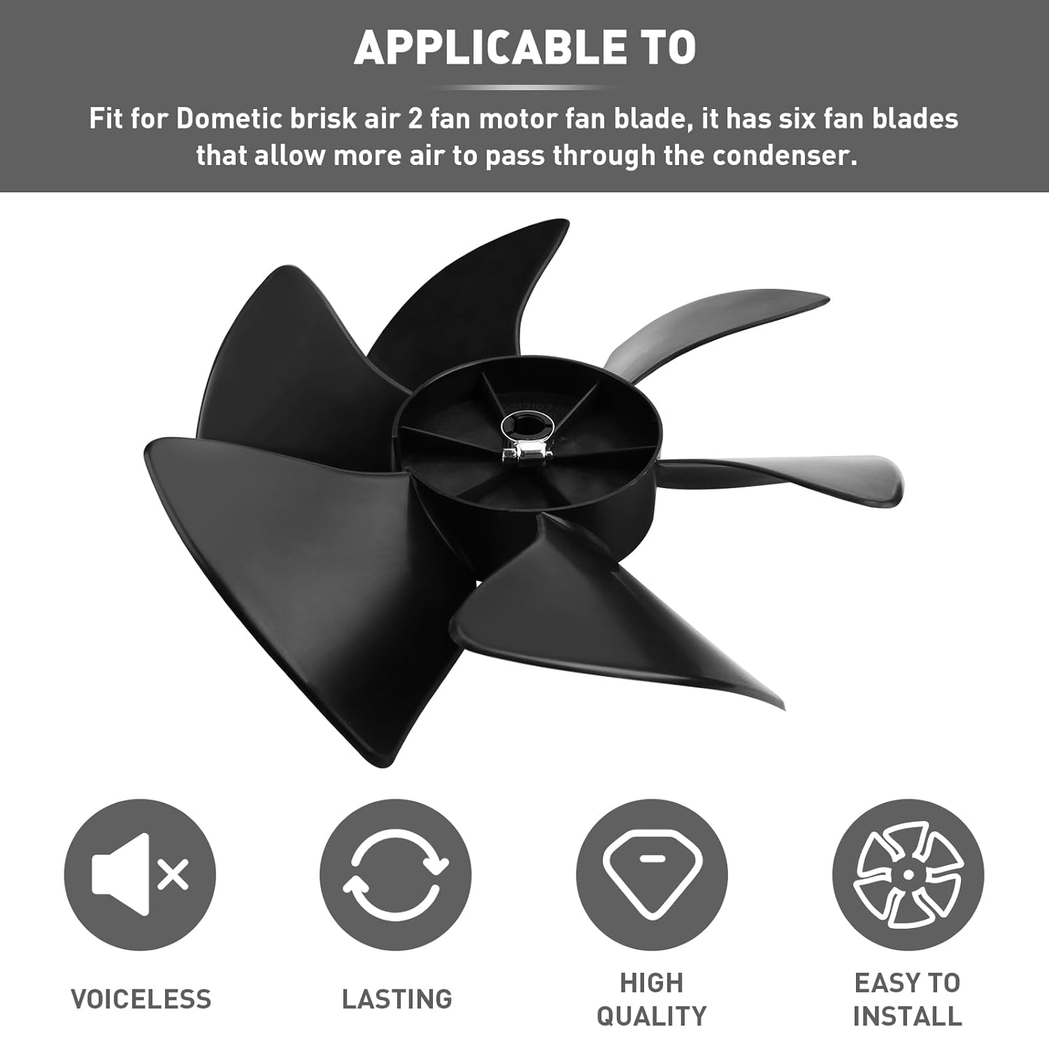 3313107.015 AC Fan Blade for Dometic Brisk Air Conditioner, 3313107.015 RV Conditioner Condenser Fan Blade Replacement for Dometic Duo-Therm AC Series 3313107.0150000001 317937.000 3107914.008