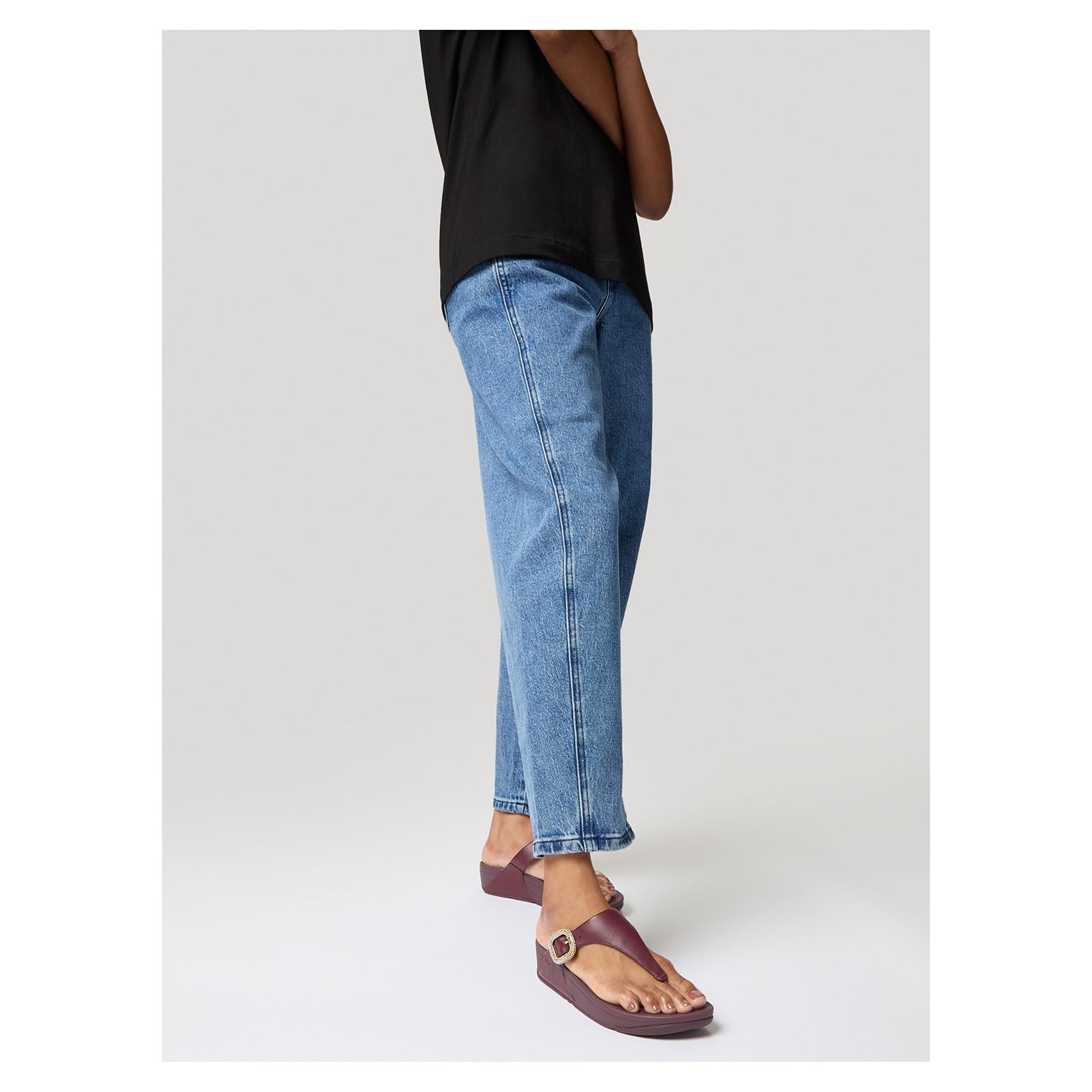 Fitflop Lulu - Sandalias de Piel Con Hebilla de Cristal SandaliaMujer