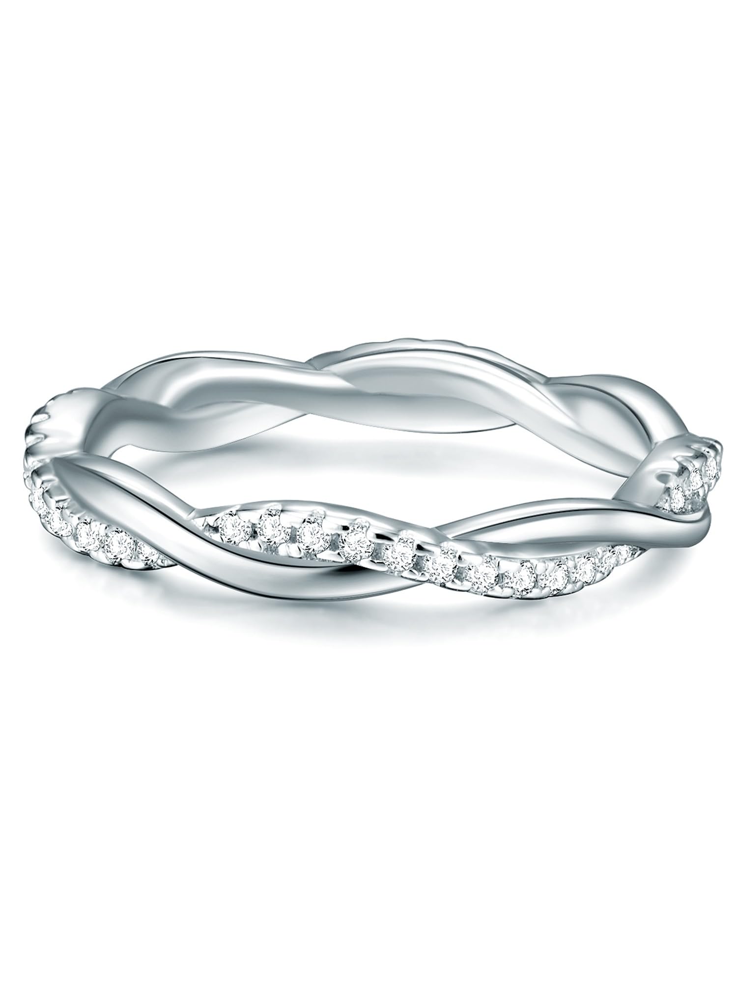 Trilani Damen Ring 925/- Sterling Silber mit Zirkonia im Brillantschliff