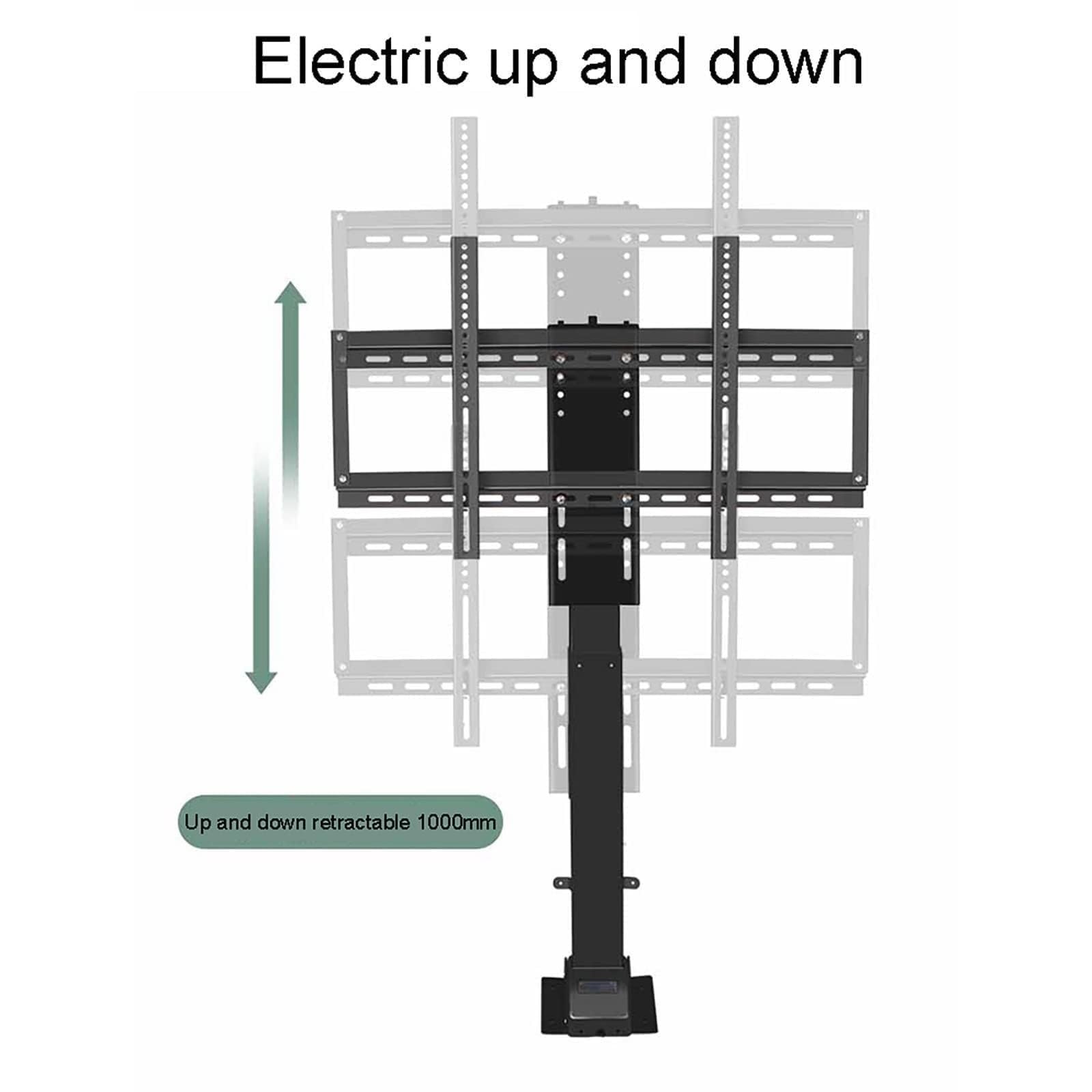 Soporte De Suelo Telescópico Motorizado para TV - Elevador Eléctrico Manual De TV con Rotación De 360° A Izquierda Y Derecha, Se Puede Ocultar En Un Armario