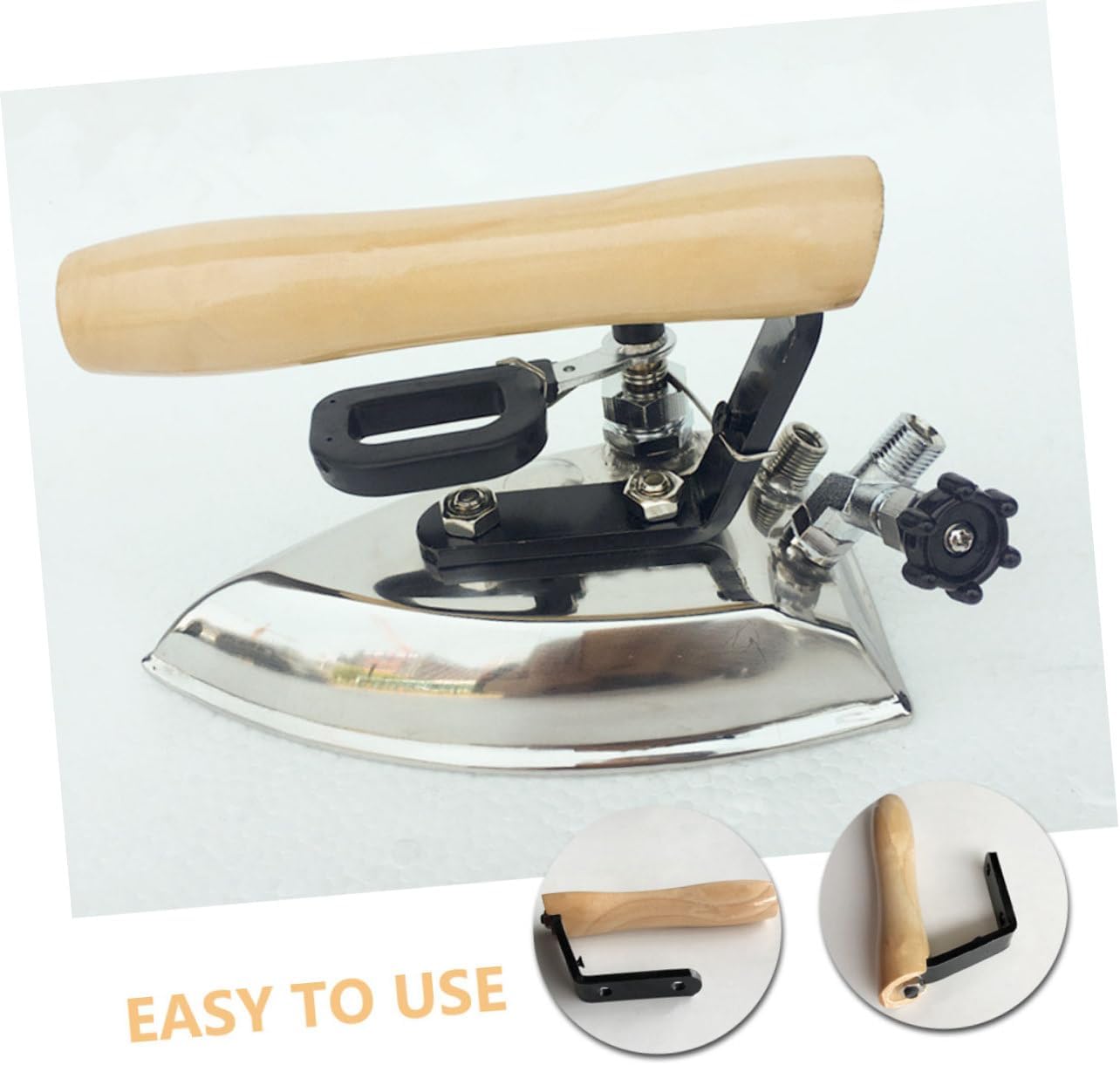 Alipis Steam Iron Handle Replacement Wood Handle for Steam Ironing Accessories Comfortable to Install