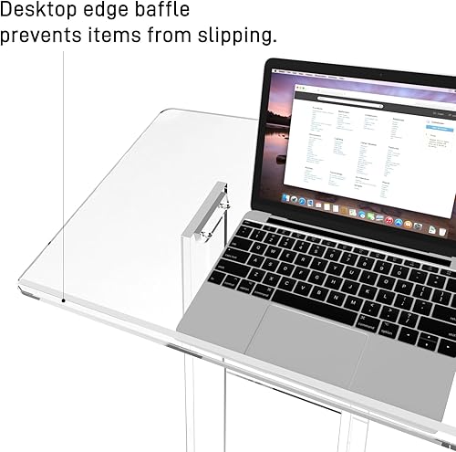 Miniatura 5 de HMYHUM Soporte acrílico para podio, atriles transparentes y púlpitos para aula, bodas, iglesias, discurso, con estante de almacenamiento, base de