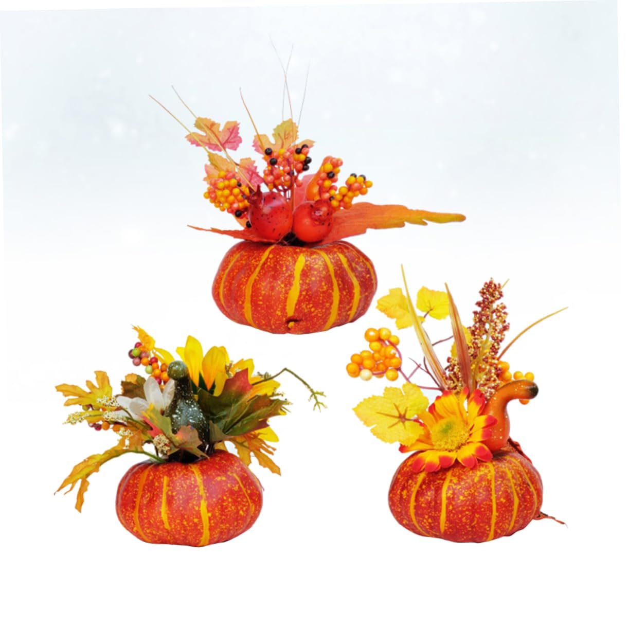 TOPBATHY 6 STK Kürbis- Ahornblatt-Girlande Riesiger Gefälschter Kürbis Künstliche Kürbisdekoration Halloween Kürbis Dekorationen Ornamente Halloween-kürbis-Ornament Laternendekor
