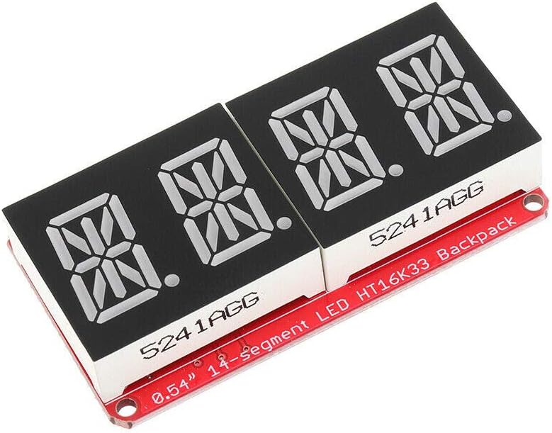 Electronic Components 5pcs 4-bit Pozidriv 0.54 Inch 14-Segment LED Digital Tube Module Red I2C Control