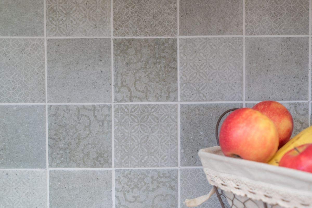 Carrelage en mosaïque en céramique rétro pour WC et salle de bain Gris