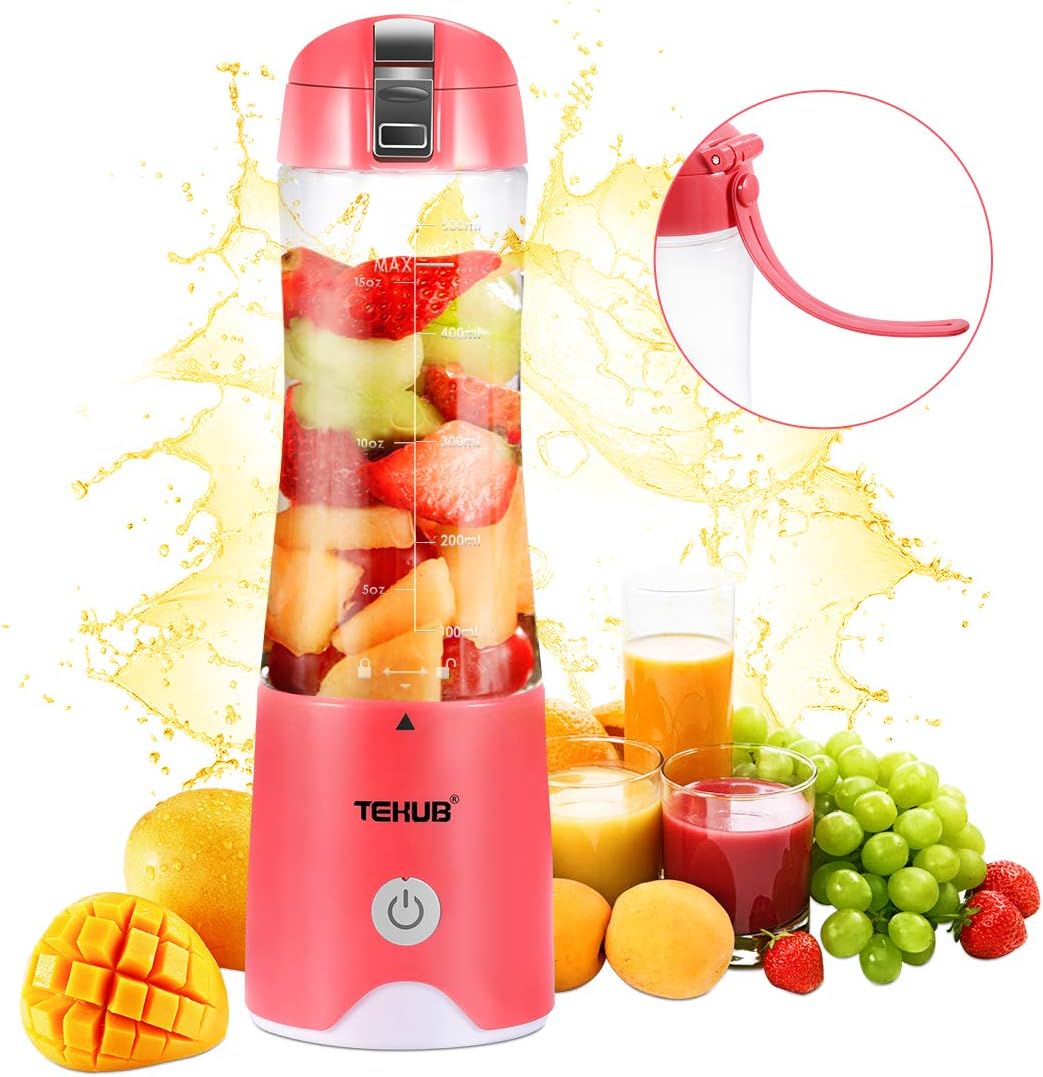 Portable Blender for Shakes Smoothies Small Travel Blenders Lightweight Cordless Mini Juicer Cup Personal Size Fruit Mixer USB Rechargeable Baby Food Blender