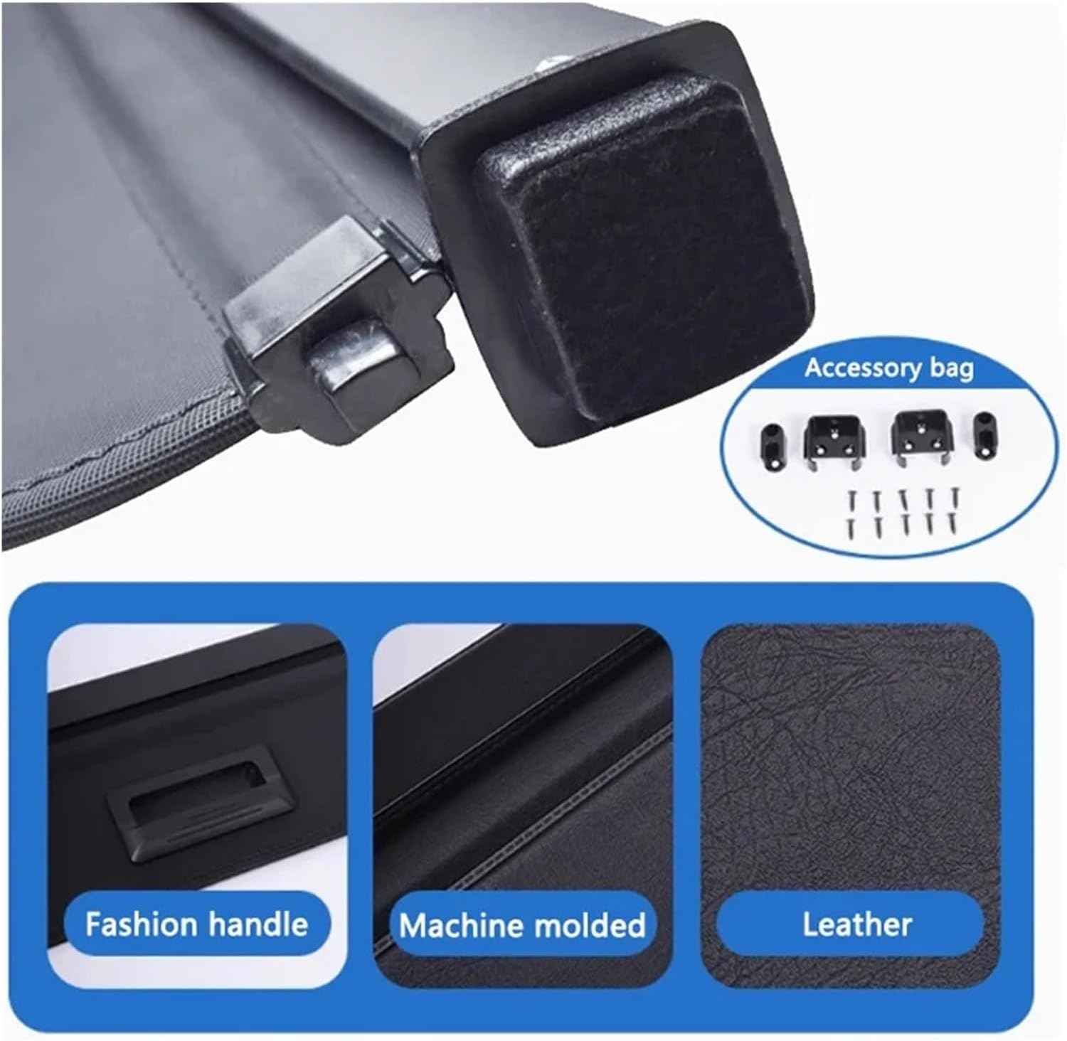 Trunk Cargo Cover Compatible with Chery Tiggo 3 J11 DR Motor DR5 EVO5 2005-2019 Rear Tray Luggage Security Shield Curtain Car Accessories(Leather)