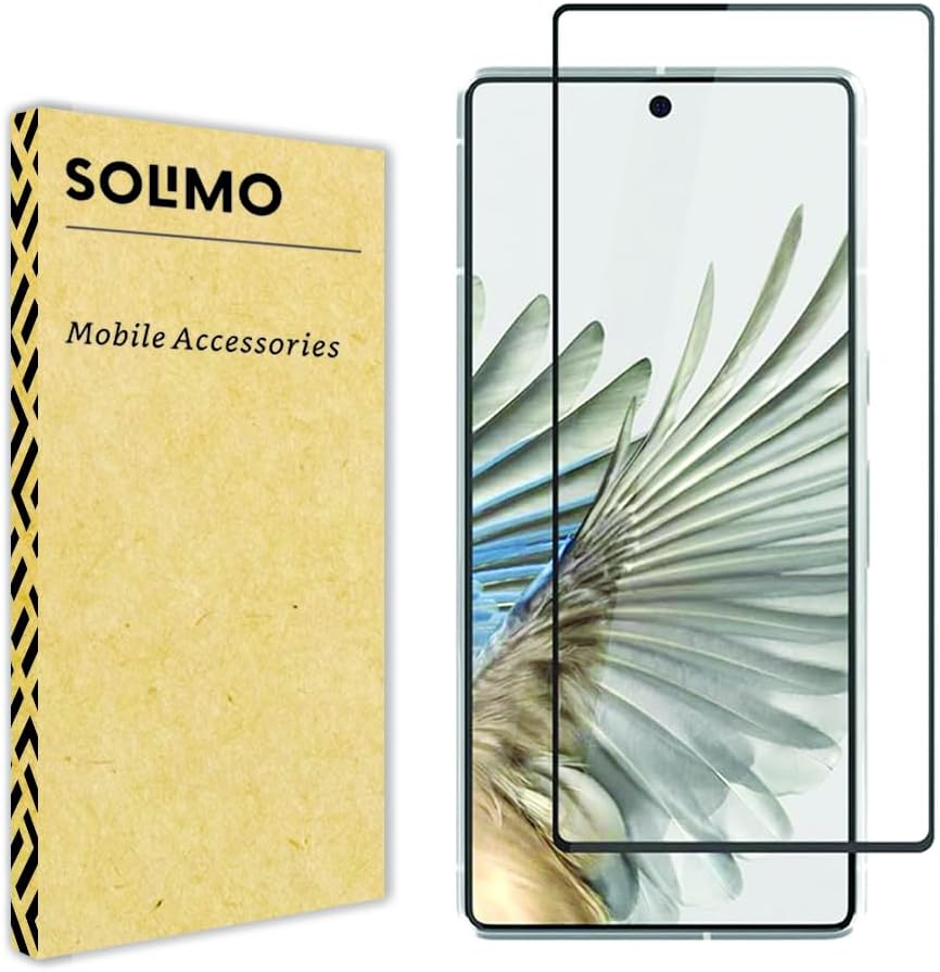 Tempered Glass Screen Protector Compatible for Google Pixel 6A with Edge-To-Edge Protector HD Full Coverage and Easy Installation Kit Black