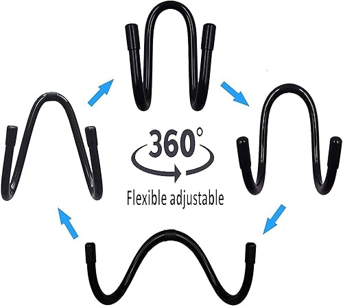 Miniatura 4 de Paquete de 2 perchas portátiles para bolsas de casco de béisbol, ganchos para cerca, soporte de almacenamiento para casco de béisbol/sóftbol para