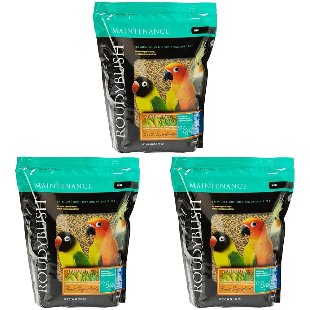 RoudyBush Daily Maintenance Bird Food, Mini, 44-Ounce (Pack of 3)