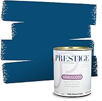 Vista 57 de Prestige Paints. - Base y pintura para exteriores en un solo galón, 1 galón. plano, comparable con Sherwin Williams Topsail.
