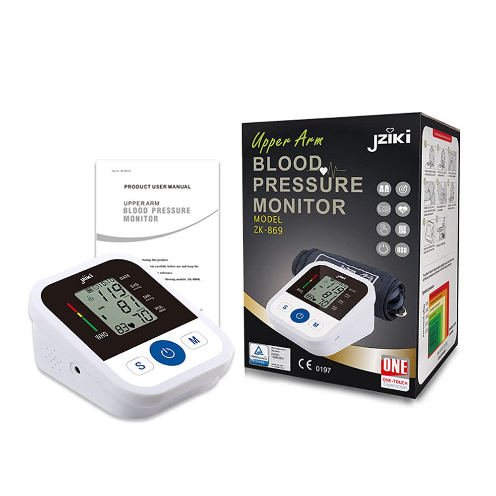 Monitor de presión Arterial Pantalla LCD Grande, precisa automática 99 * 2 Memoria de Lectura para Uso doméstico, Monitor de presión Arterial Máquina de Manguito BP BP BP,Voice