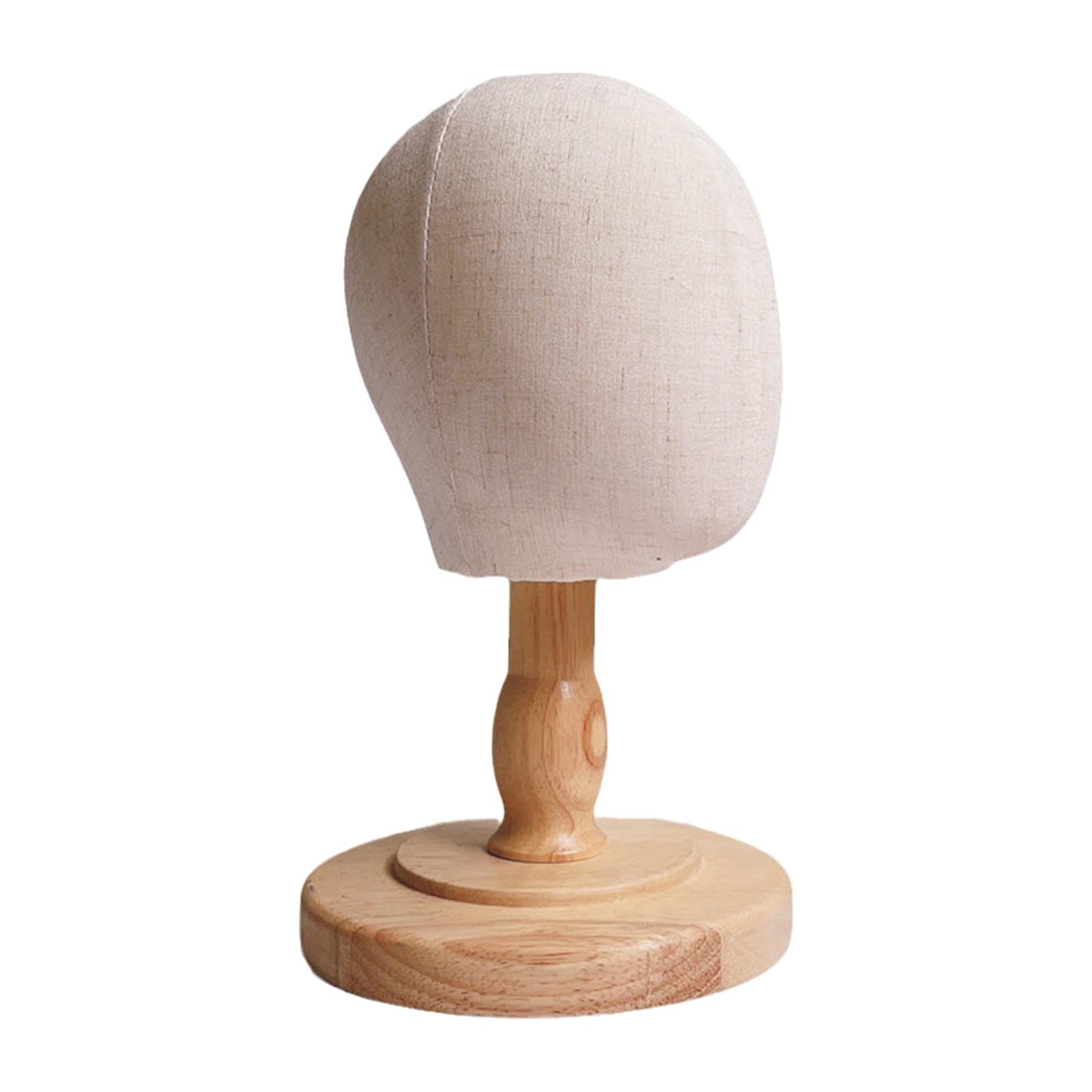 Supporto per Parrucca per Testa di Manichino per Bambini con Base in Legno Staccabile, Porta Cappelli per Salone, Uso Personale, Centro Commerciale, 46 cm